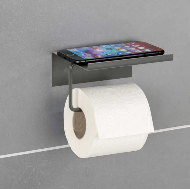 Suport pentru hartie metalic DESULO cu polita