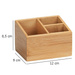 Organizator 3 compartimente pentru baie TERRA, 12x9x8,5 cm, WENKO