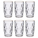 Set 6 pahare cu margine aurie, 340 ml