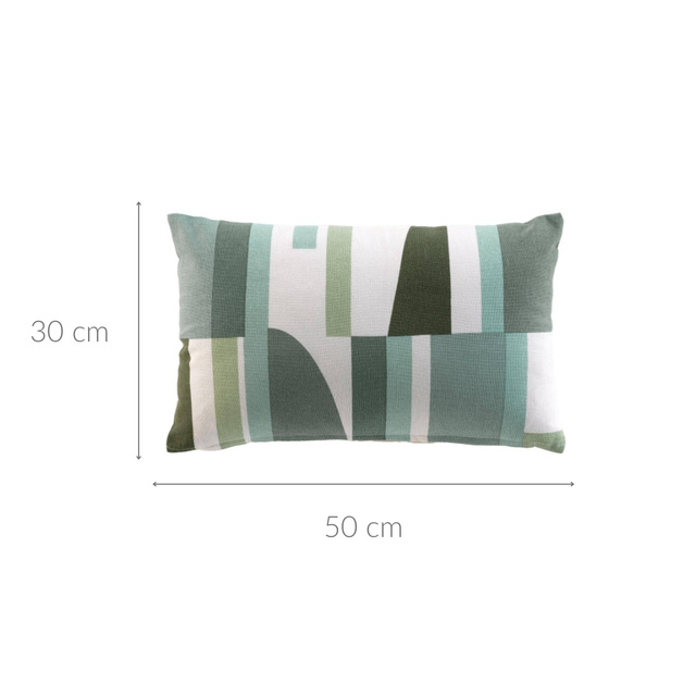 Pernă lungă decorativă, model geometric, 30 x 50 cm