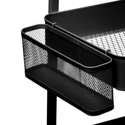 Cărucior de bucătărie metalic pe trei niveluri