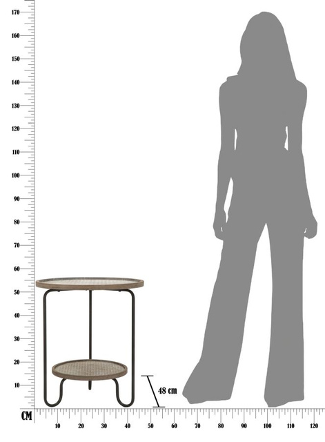 Masuta de cafea cu raft, 48 cm