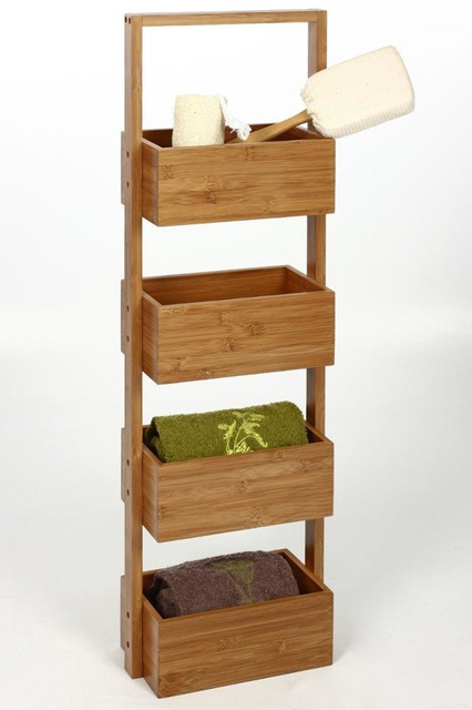 Raft pentru baie, 4 niveluri - 100% bambus