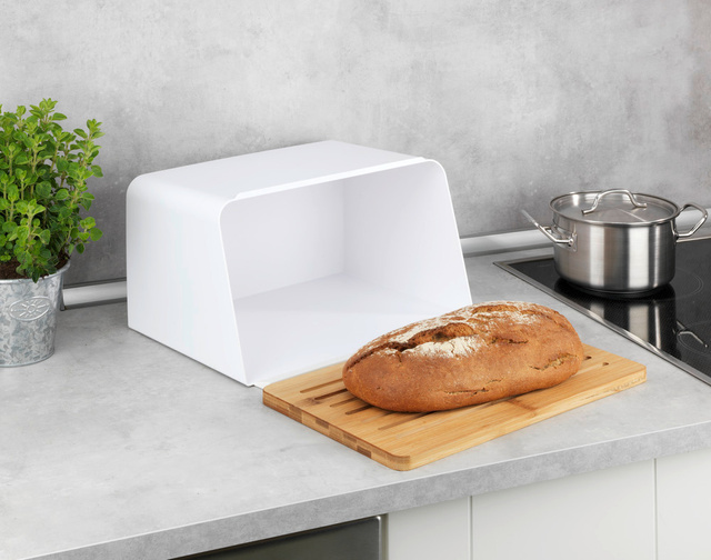 Cutie pentru paine cu tocator din lemn de bambus KUBO, WENKO