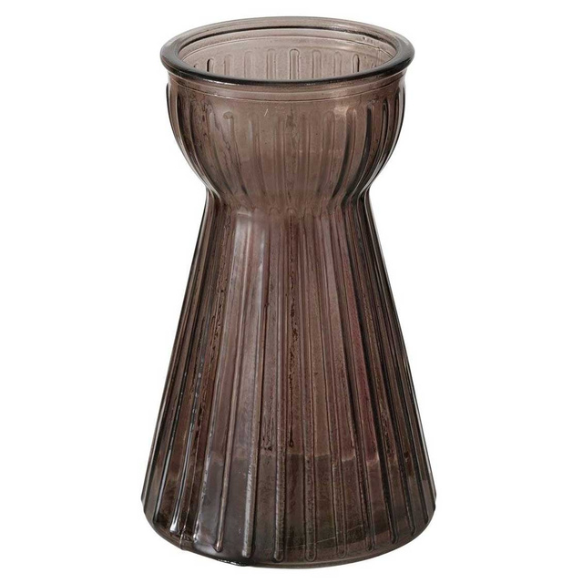 Vaza din sticla
Hyacintha,
sticla canelata,
15 cm, maro inchis