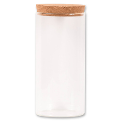 Recipient de sticlă pentru bucătărie cu capac din plută