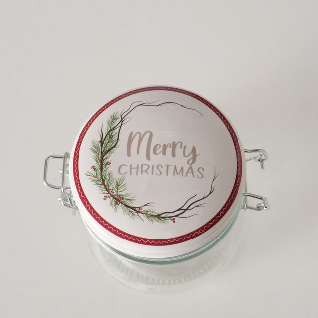 Borcan cu capac din porțelan CHARLENE, 450 ml