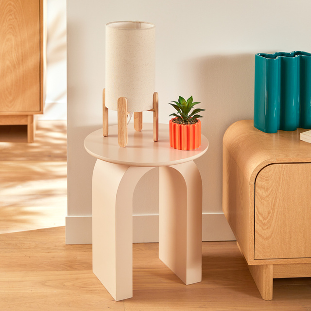 Masa de cafea rotundă STOA, Ø 45 cm, bej