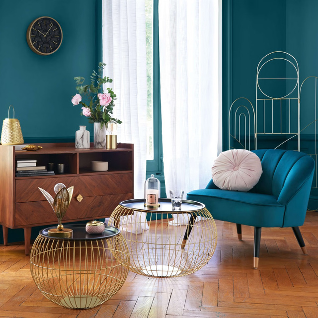 Set 2 masute de cafea rotunde ALYA, metal