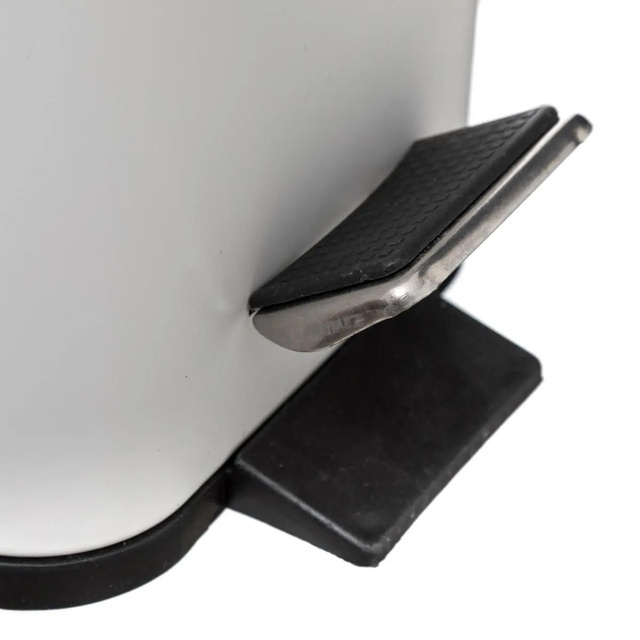 Coș de gunoi cu pedala, Alb, 5 L, Five