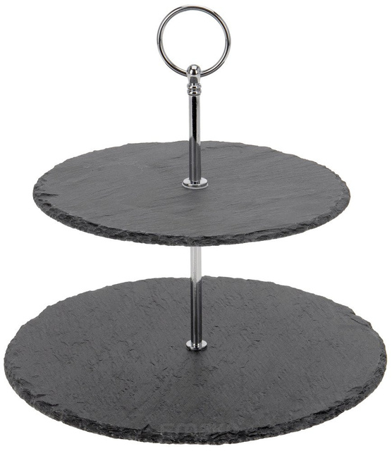 Tavă din piatră pentru prăjituri și gustări, 2 niveluri