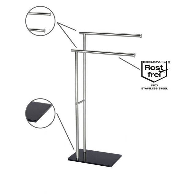 Suport pentru prosoape LIMA - 2 brațe, oțel inoxidabil, WENKO