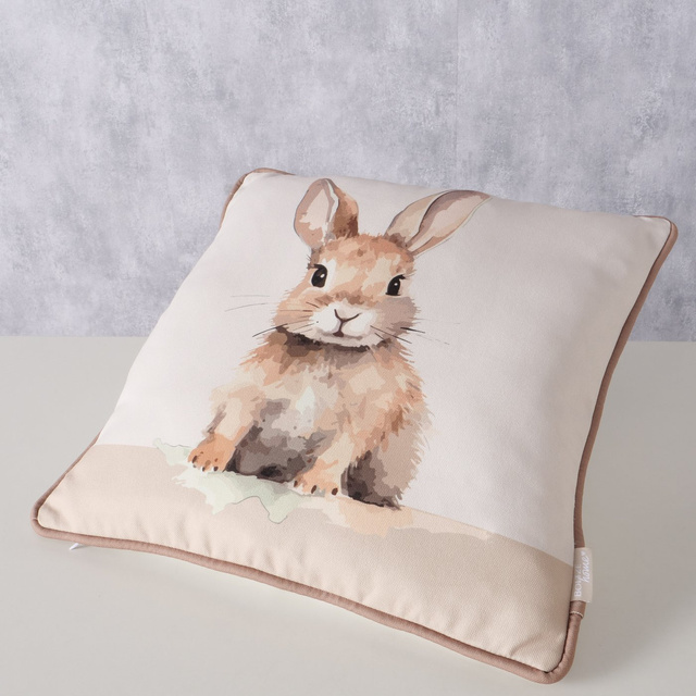 Pernă decorativă cu iepuraș HANSI, 45 x 45 cm