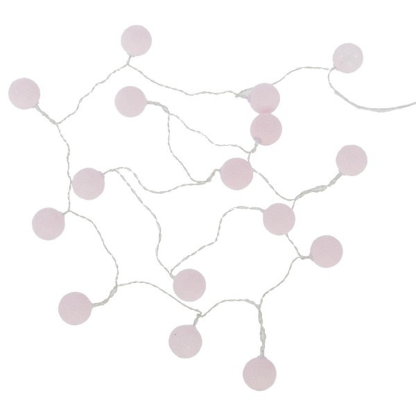 Ghirlandă cu bile de bumbac LED, 16 lumini, 240 cm