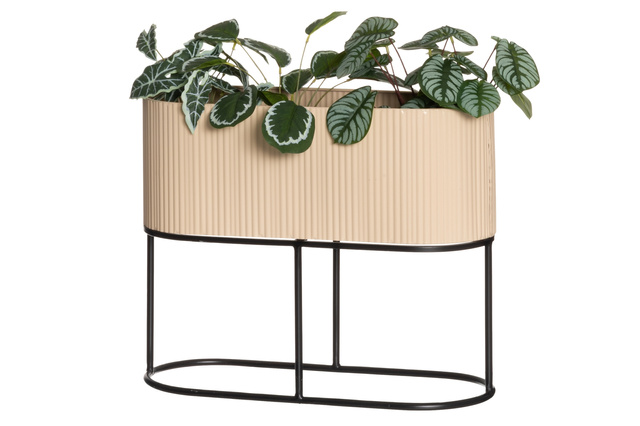 Suport de flori oval metalic, inaltime 40 cm