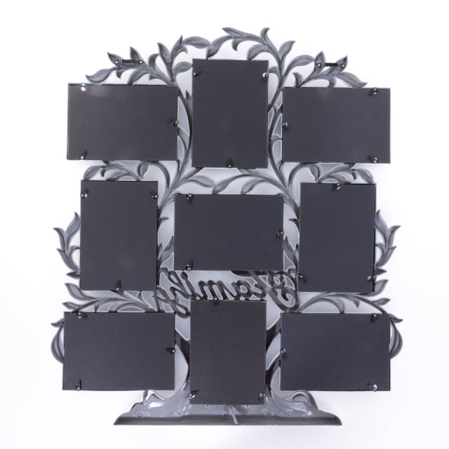 Cadru foto în formă de copac pentru 9 fotografii, Alb, 60x53x1,8 cm, Atmosphera