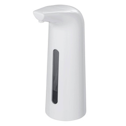 Distribuitor fara contact pentru sapun si dezinfectant LARINO, cu senzor infrarosu, alb, 400 ml, Wenko