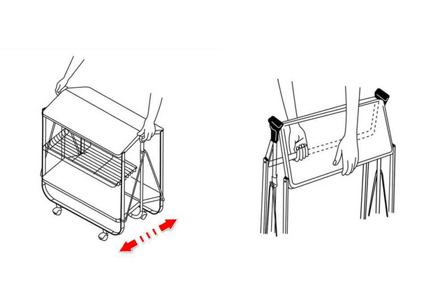 Masa de bar pe roți DELUXE DINETT, WENKO, model 1