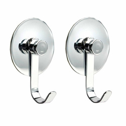 Set 2 suporturi pentru prosoape, Argintiu, 8,5x6cm