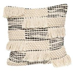 Perna decorativa cu ciucuri, bumbac, 45 x 45 cm
