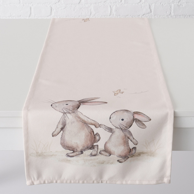 Stergar de Paste cu modelul iepurasi Knuffi, 140 x 40 cm