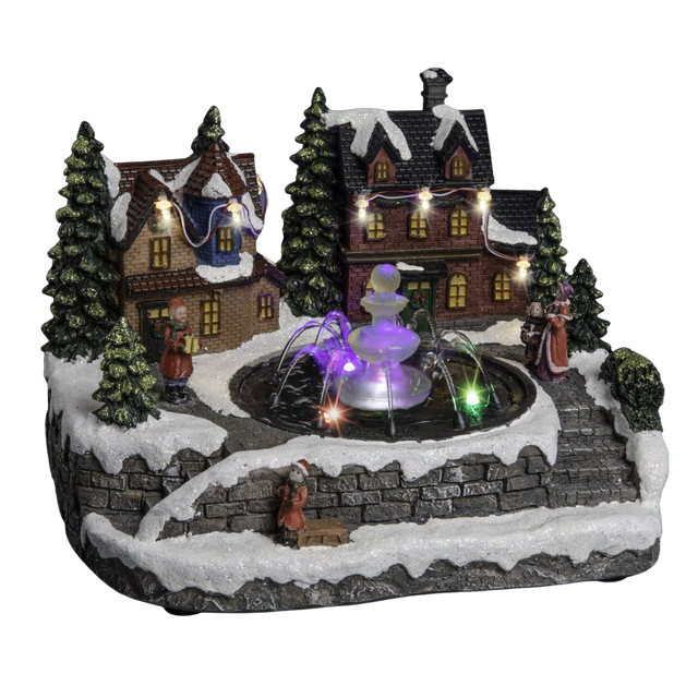 Fântână, iluminare cu LED