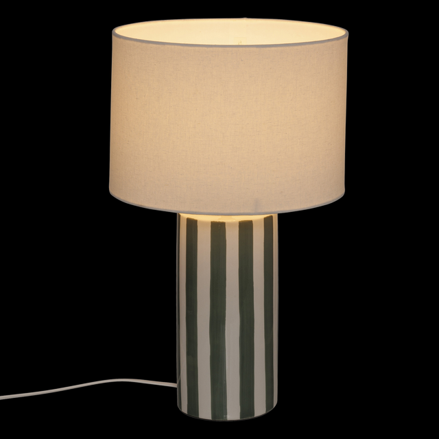 Lampă de masă cu bază în dungi FRIDA, Ø 28 x 47 cm