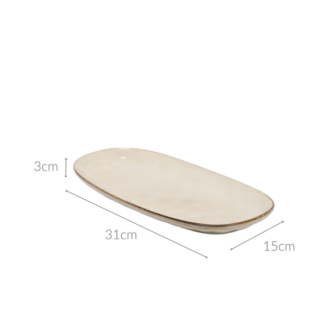 Platou cu structura din piatra, in relief, 31,5 x 15 cm