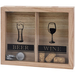 Organizator din lemn pentru dopuri si capace, decor