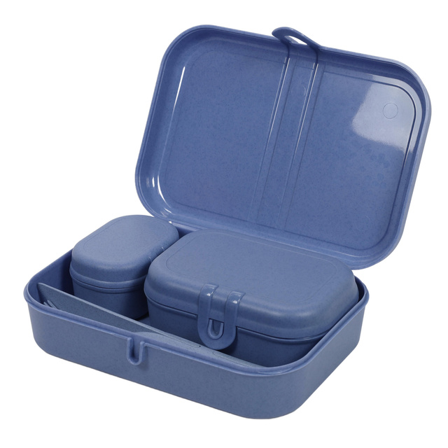 Cutie de prânz PASCAL READY, 3 buc + tacâmuri, KOZIOL