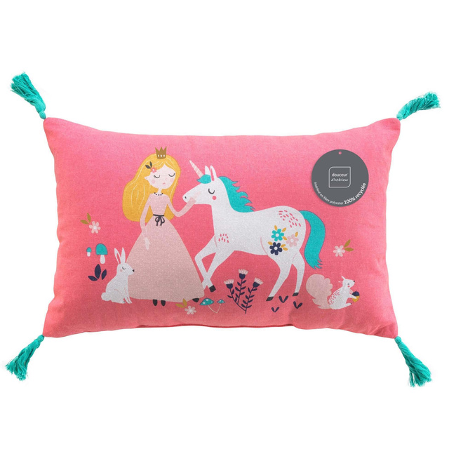 Perna decorativa pentru camera copilului, cu ciucuri, 30 x 50 cm