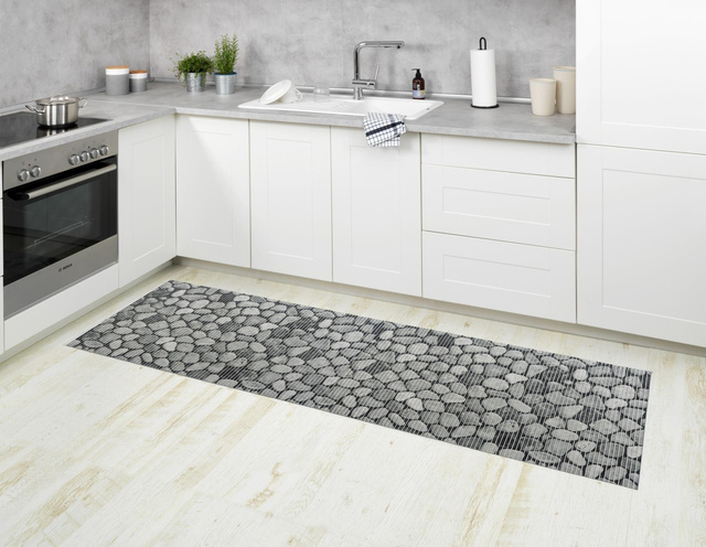 Covor antiderapant SASSI, 65 x 200 cm, model din piatra, WENKO