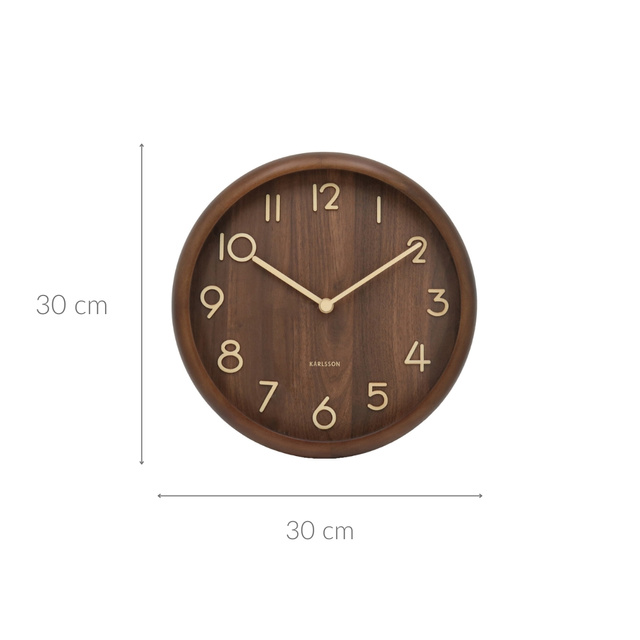 Ceas de perete PURE lemn de pin, Ø 30 cm