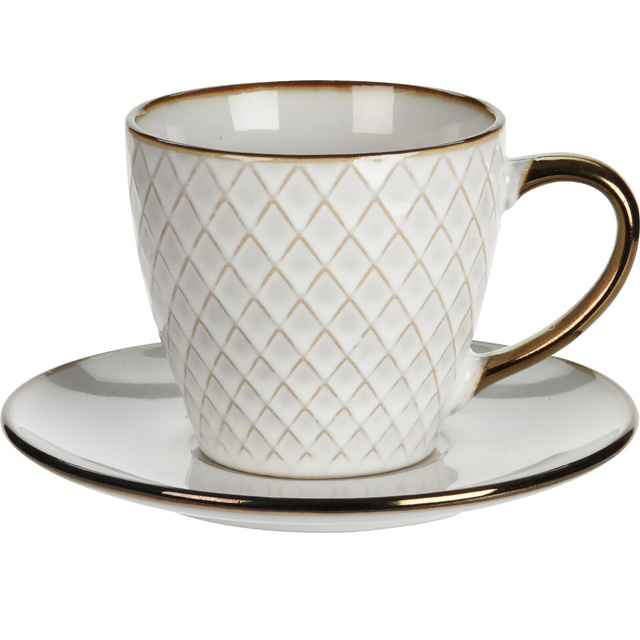 Cana pentru cafea sau ceai cu farfurioară DUNE, 210 ml