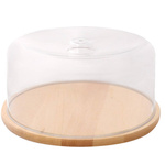 Platou din lemn capac transparent, Ø 30 cm