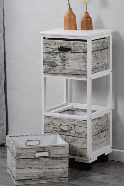 Raft pe roti, 3 compartimente textile, Kesper