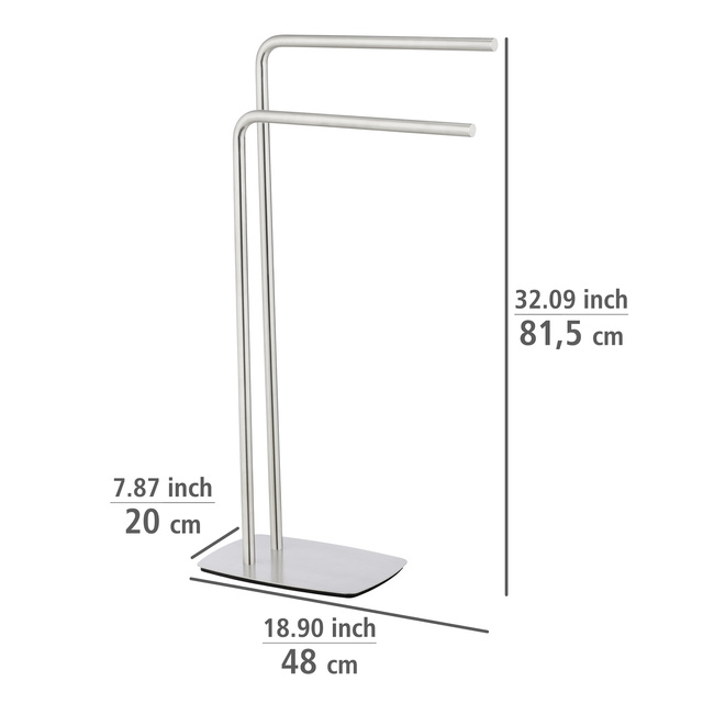 Suport pentru prosoape cu 2 bare, inox, IRIA, WENKO