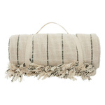 Cuvertura de pat din bumbac LUISA, cu franjuri, 240 x 260 cm