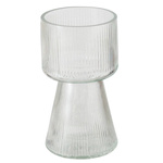 Vaza din sticla Imano, sticla canelata, 18 cm