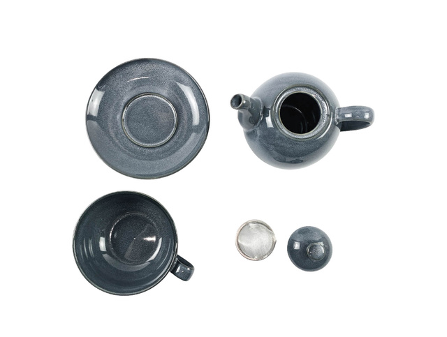 Ceainic cu ceașcă CALLIE, ceramică, 500 ml