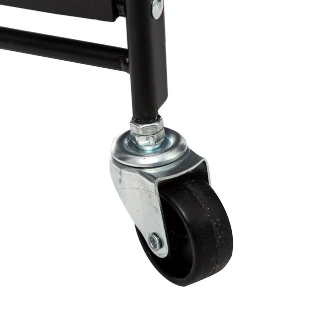 Cărucior de bucătărie pe roți, 3 niveluri, metalic, 68,7 x 35,5 x 85,8 cm