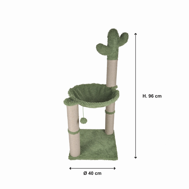 Jucarie de pisică în formă de cactus cu hamac