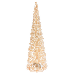 Brad de sticlă cu decor LED, 38 cm