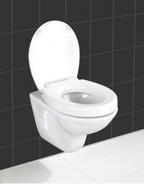 Capac de toaletă Secura Comfort WENKO cu închidere easy-close, scaun de toaletă confortabil Duroplast Easy-Close