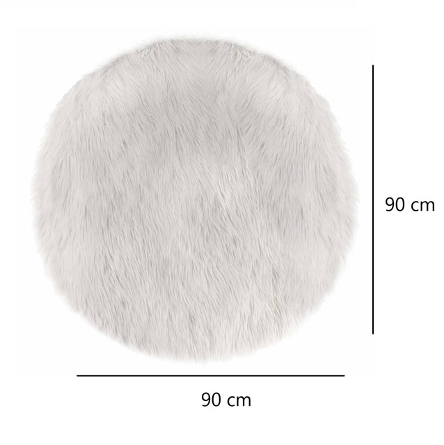 Covoraș rotund pentru copii BLANĂ, Ø 90 cm