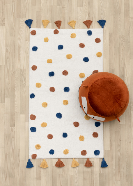 Covor din bumbac cu modele de camioane, 70 x 120 cm