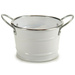 Husa ghiveci din zinc, alb, Ø 11,5 cm