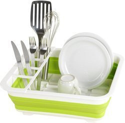 Uscător de vase pliabil, suport pentru vase, pliabil, WENKO, verde