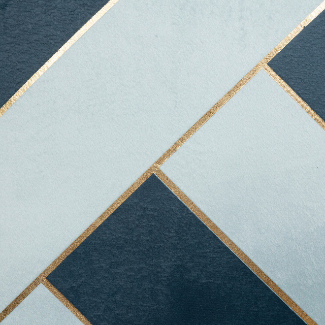 Pernă velur cu dungi Nelya albastră 40 x 40 cm