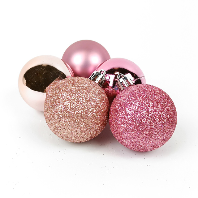 Globuri in diverse finisaje, Ø 5 cm, 5 buc.